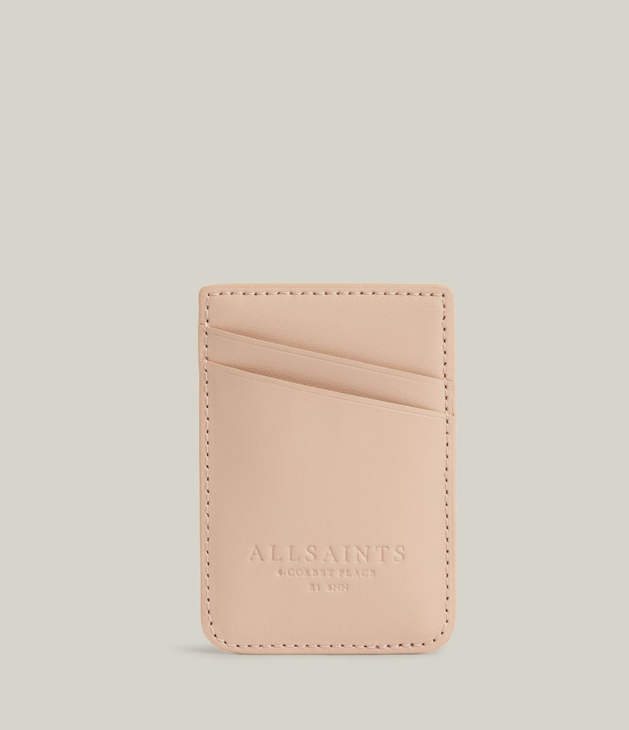 Women's Callie Magnetic Leather Cardholder (alabaster_pink) - Image 1