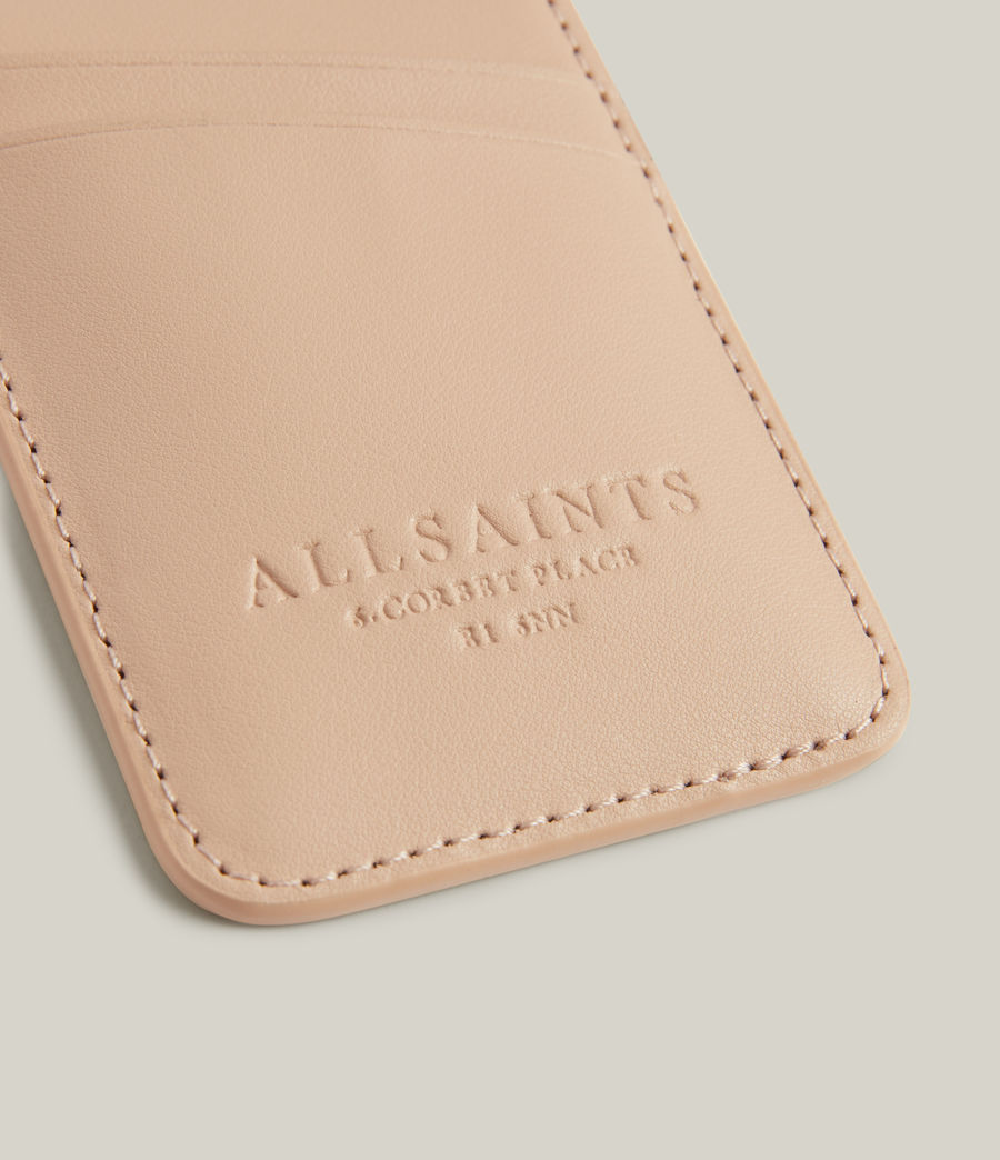 Women's Callie Magnetic Leather Cardholder (alabaster_pink) - Image 2