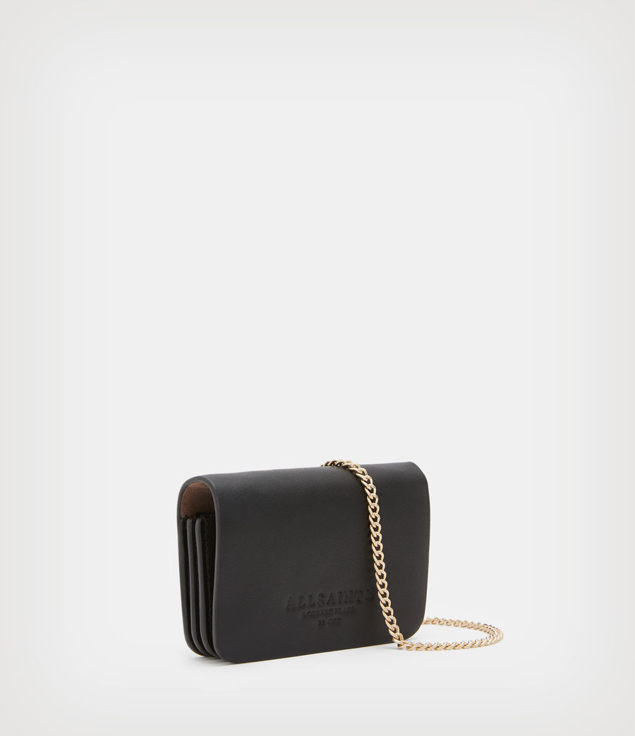 Women's Honore Leather Cardholder (black) - Image 4