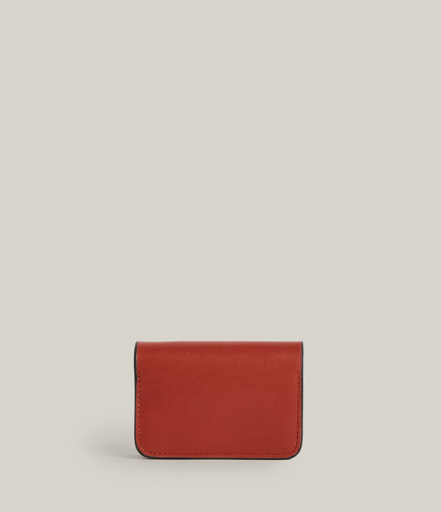 Womens Honore Leather Cardholder (fieno_orange) - Image 8