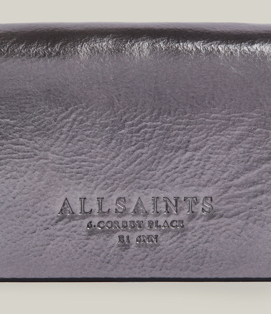 Womens Honore Leather Cardholder (gunmetal) - Image 6