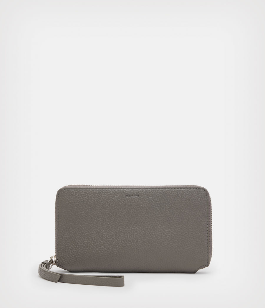 Womens Fetch Leather Phone Wristlet (storm_grey) - Image 1