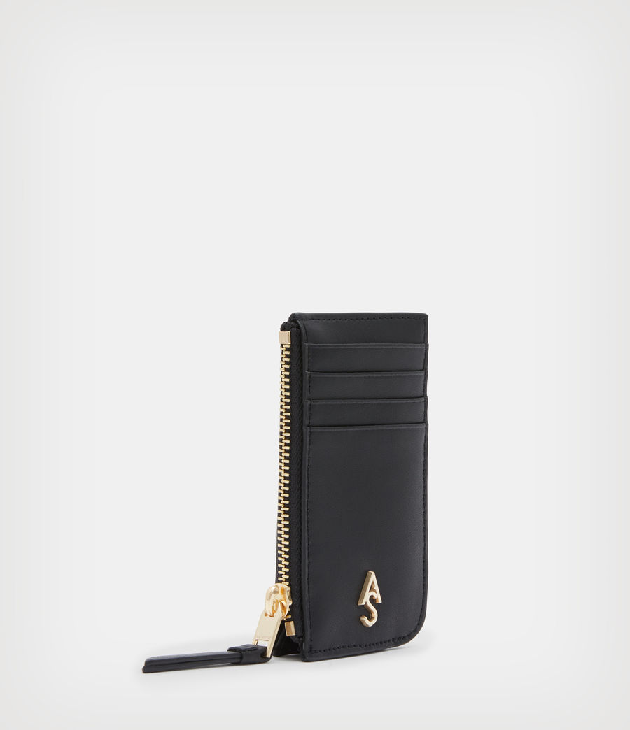 Women's Marlborough Leather Cardholder (black) - Image 3