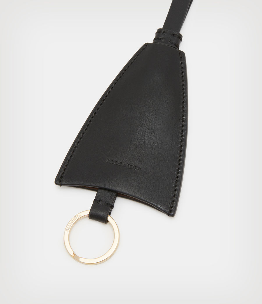 Women's Ophelie Leather Key Fob (black) - Image 2
