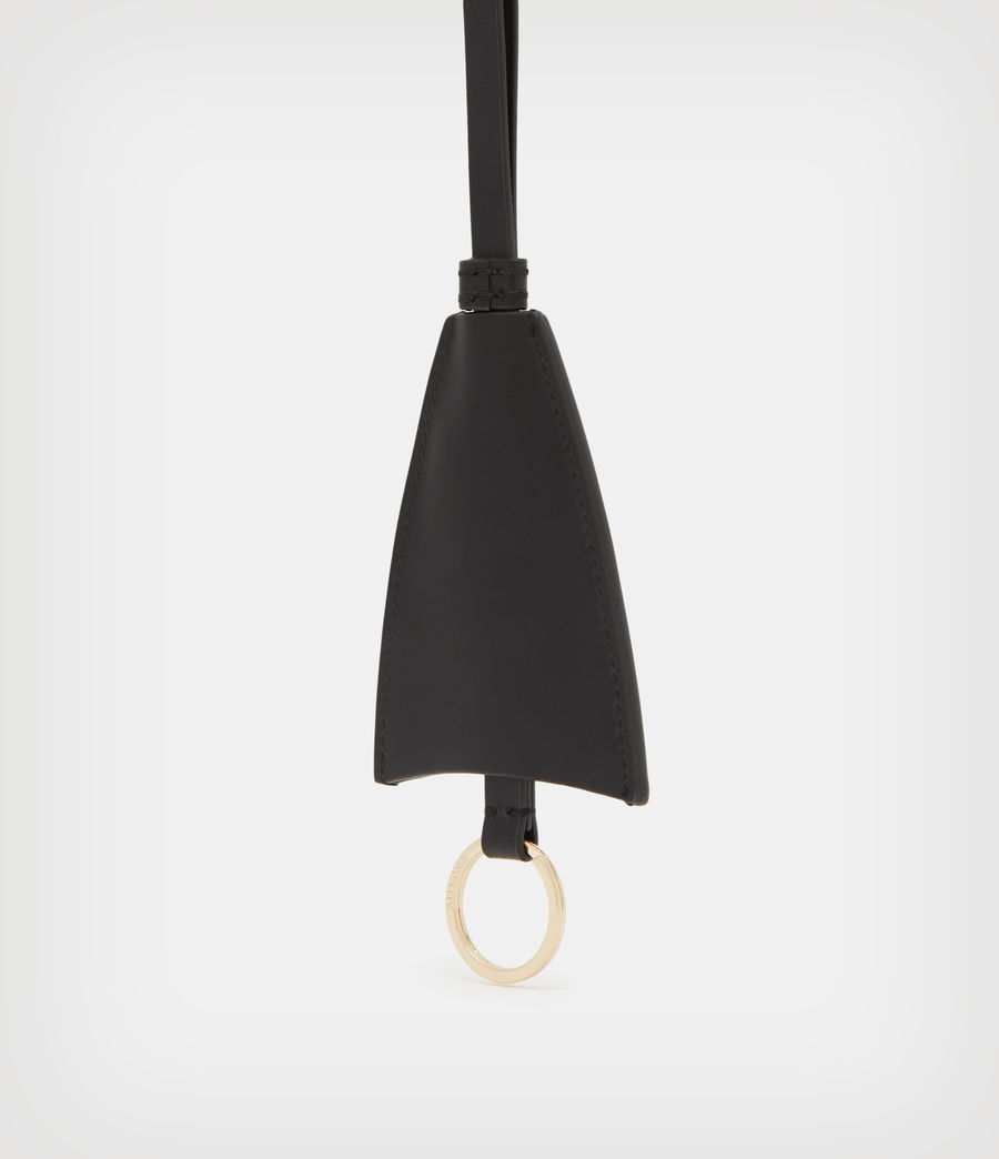 Women's Ophelie Leather Key Fob (black) - Image 5
