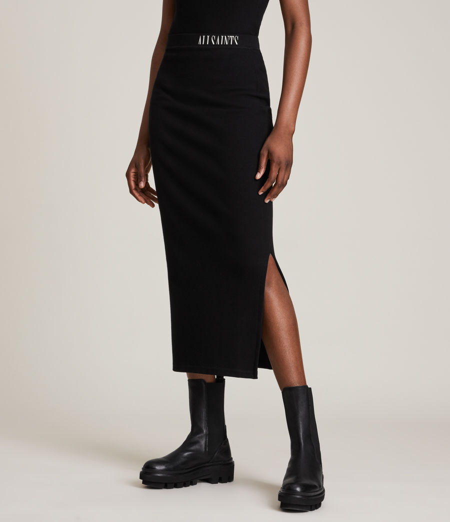 Womens Jamie Skirt (black) - Image 2