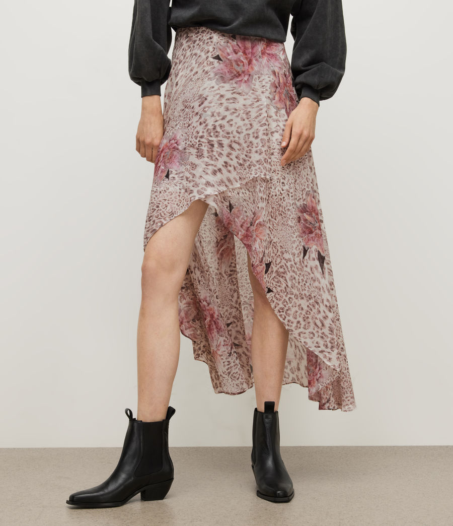 Womens Slvina Laertes Asymmetric Maxi Skirt (soft_pink) - Image 2