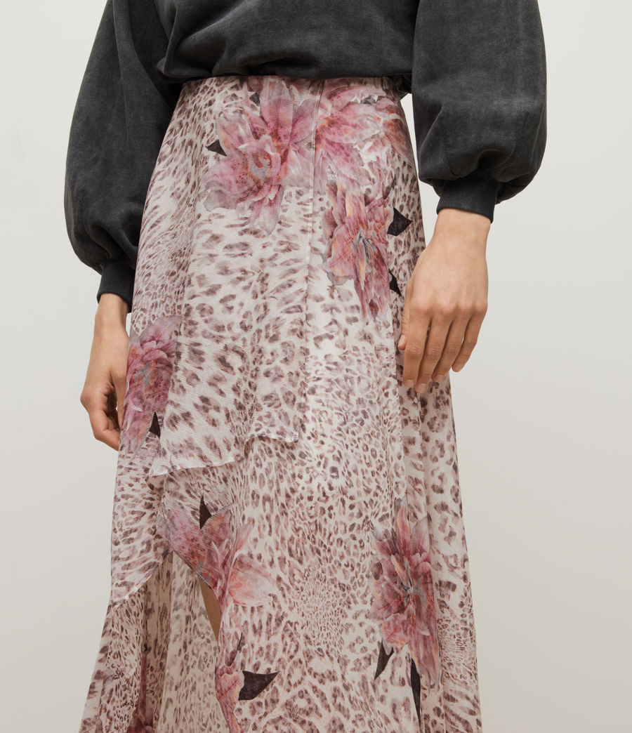 Womens Slvina Laertes Asymmetric Maxi Skirt (soft_pink) - Image 3