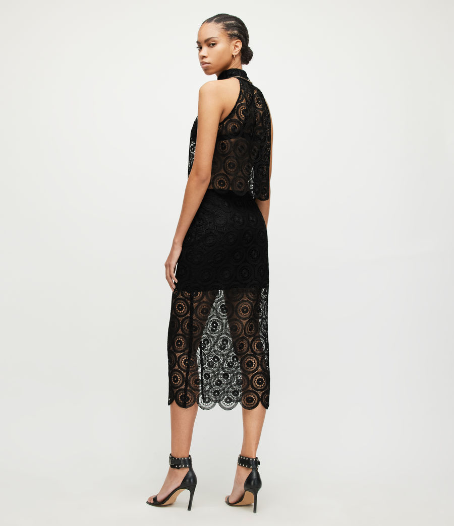 Damen Lana Crochet Skirt (black) - Image 4