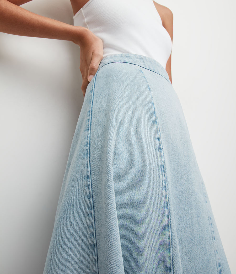 Women's Katie Denim Midi Skirt (light_indigo) - Image 3