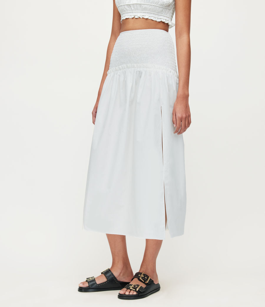Womens Alex Gathered Maxi Skirt (chalk_white) - Image 2