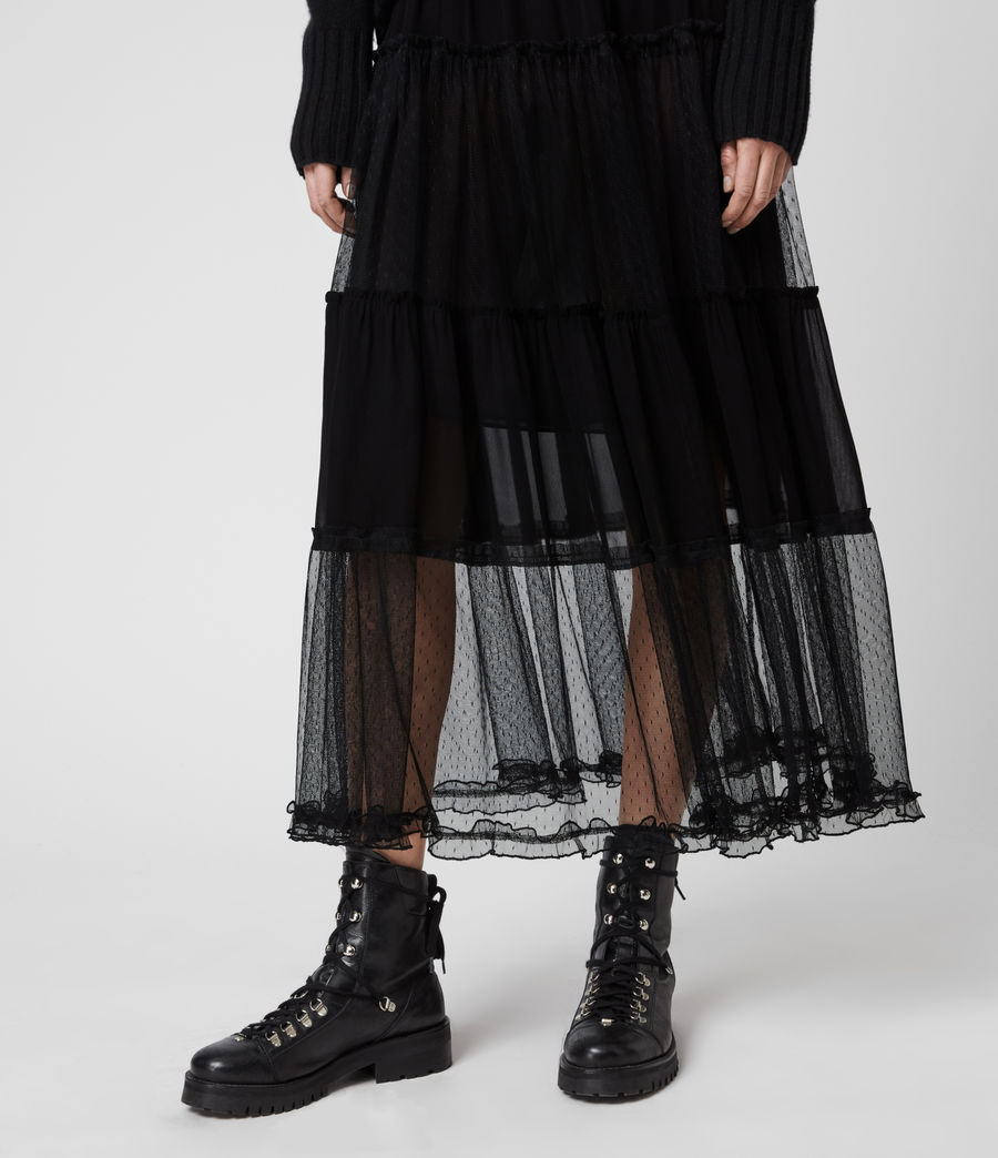 ALLSAINTS UK: Womens Renia Skirt (black)
