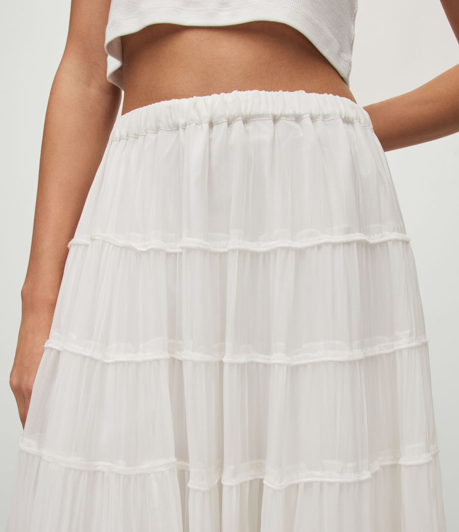 Femmes Eva Maxi Tiered Skirt (chalk_white) - Image 3