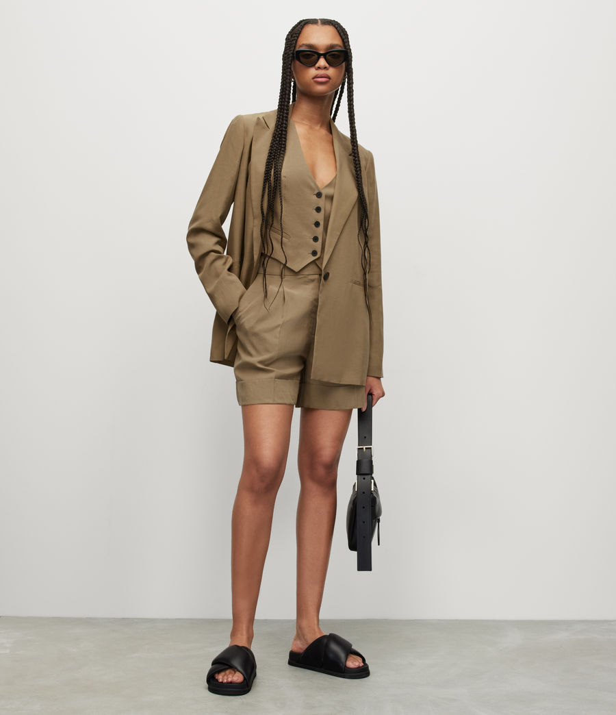 Womens Deri Lyn Linen Blend Waistcoat (light_khaki_brown) - Image 11