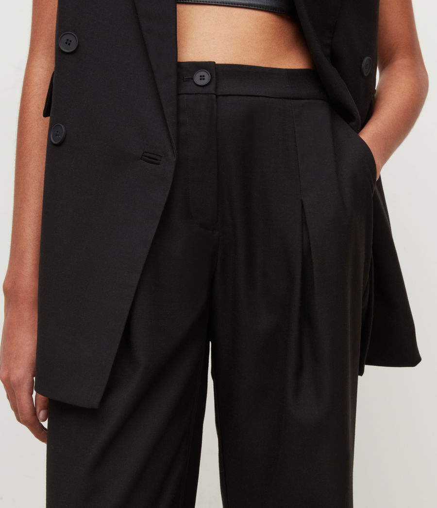 Women's Hanah High-Rise Trousers (black) - Image 3