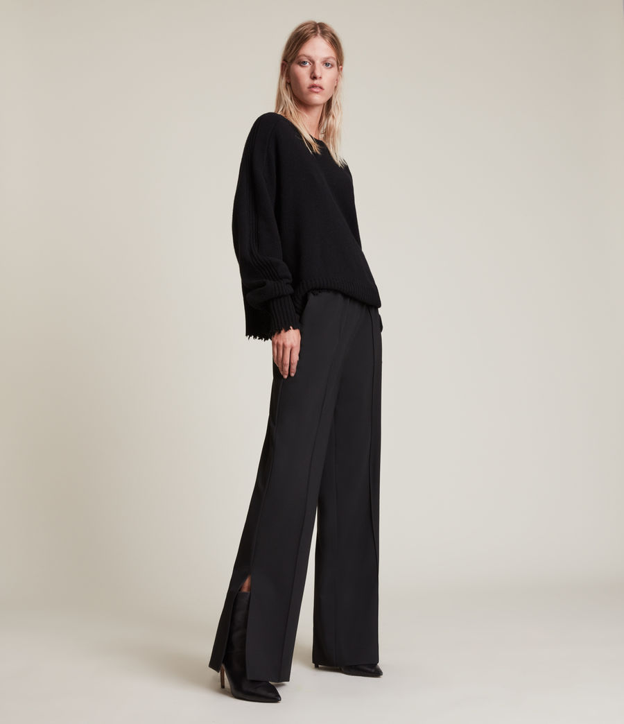 Womens Harleen High-Rise Relaxed Pants (black) - Image 1