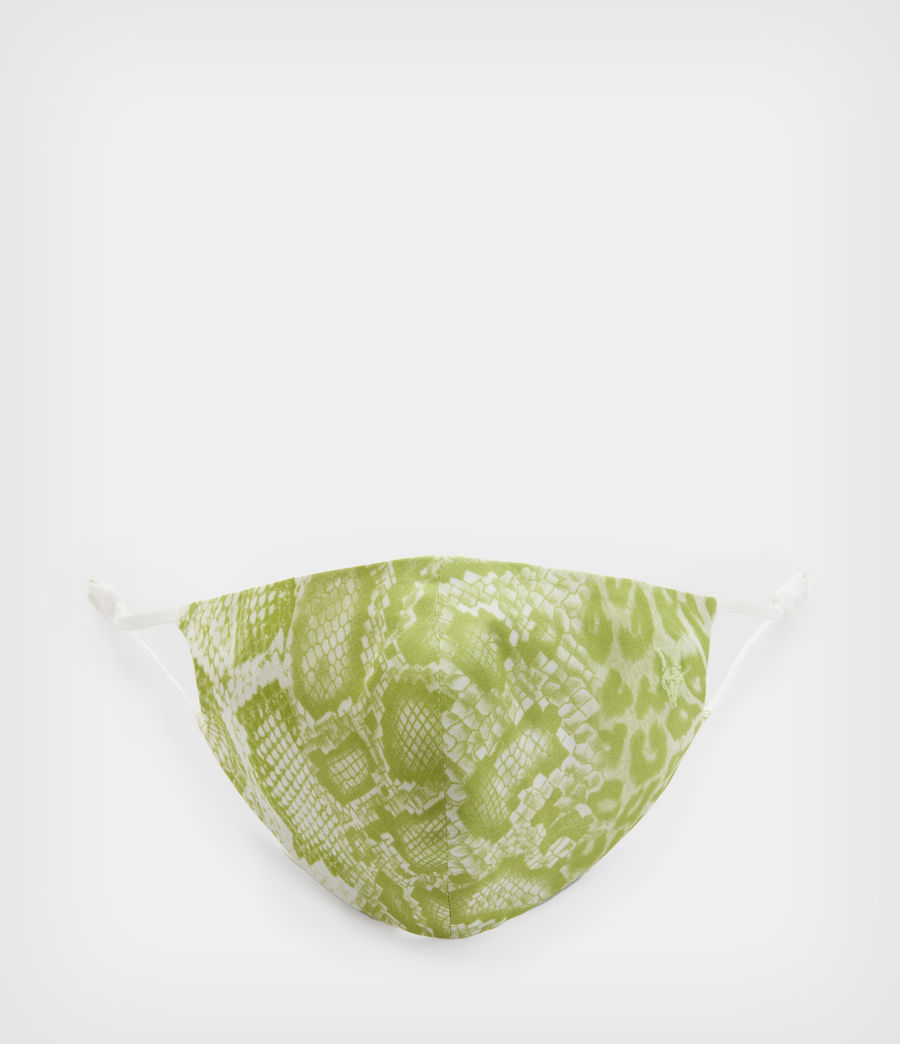 Women's Noche Silk Blend Face Mask (lime_green) - Image 1