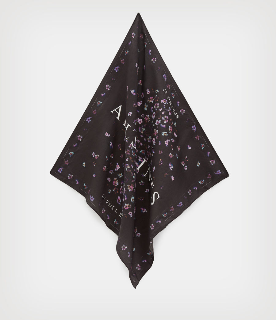 Women's Sakura Silk Blend Bandana (black) - Image 2