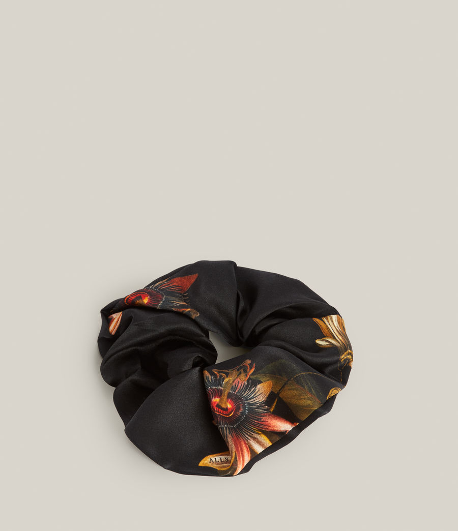 Women's Avifauna Oversized Scrunchie (black) - Image 3