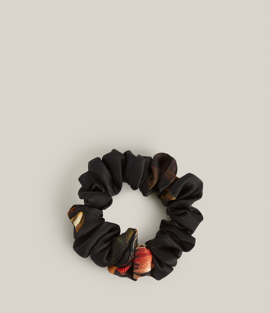 Women's Avifauna Mini Scrunchie (black) - Image 1