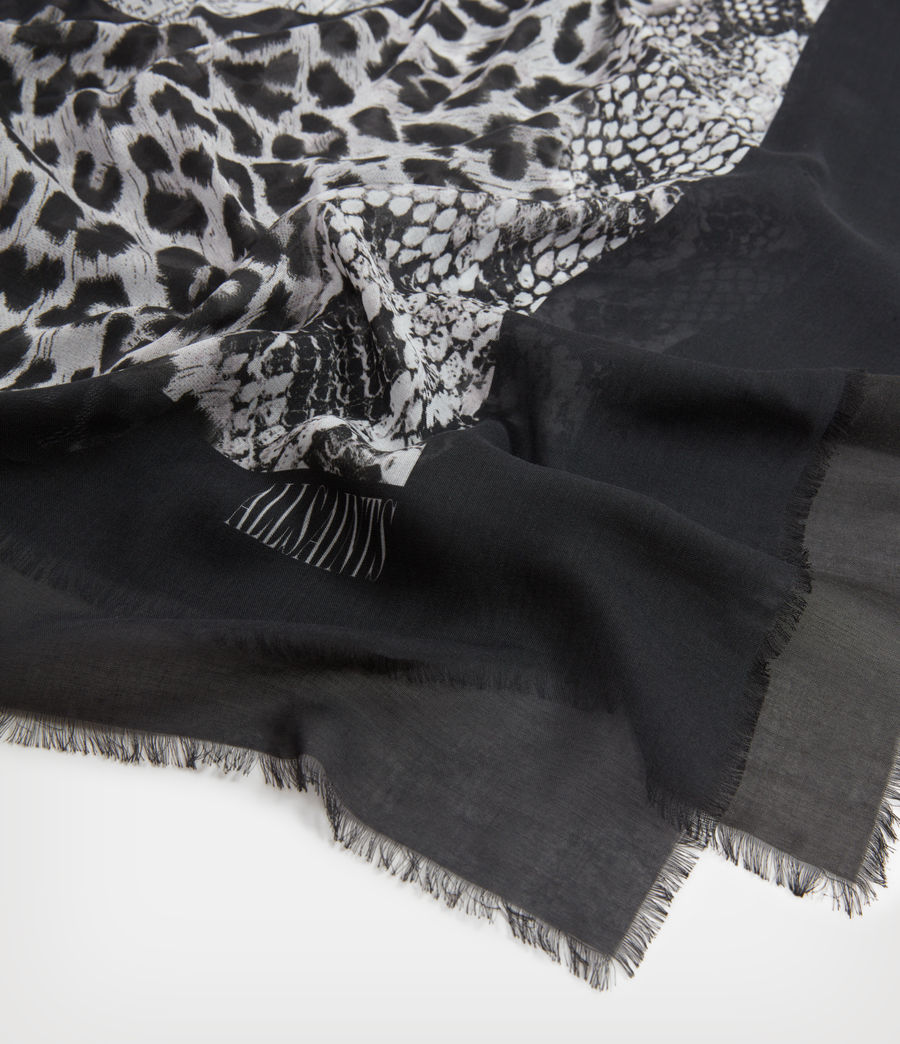 Womens Noche Large Square Scarf (black) - Image 3
