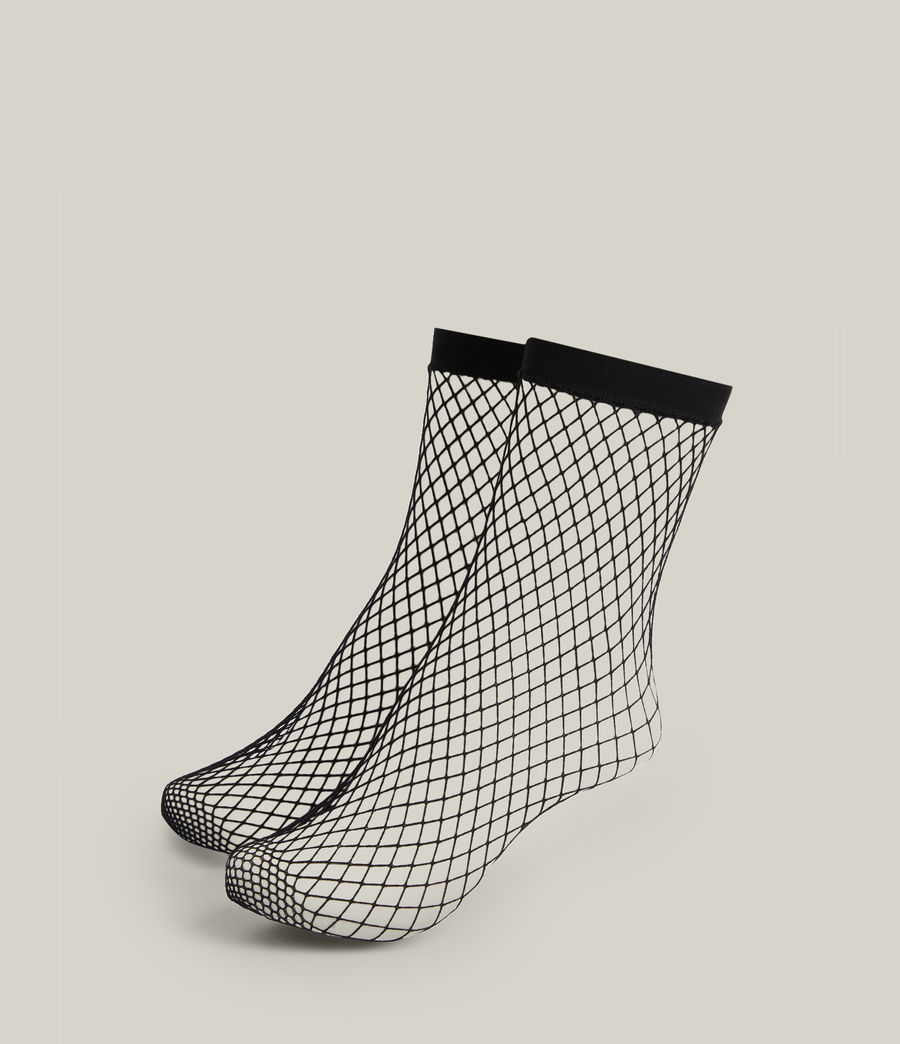 Womens Fiona Fishnet Socks (black) - Image 2