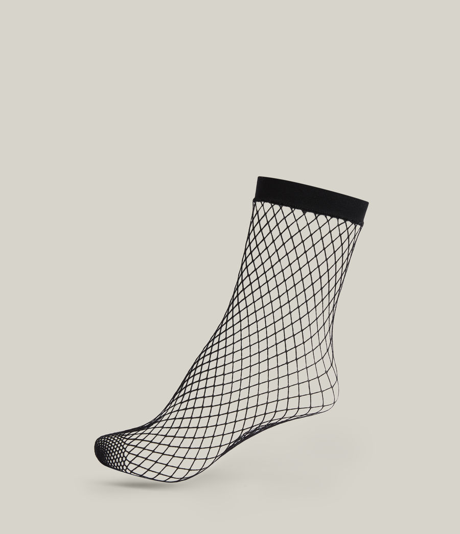 Womens Fiona Fishnet Socks (black) - Image 4