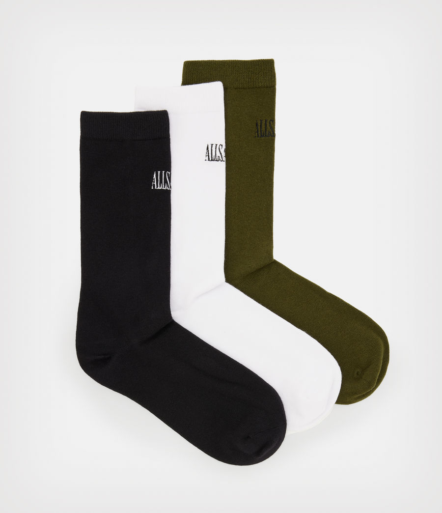 Damen State 3 Paar Socken (black_khaki_white) - Image 1