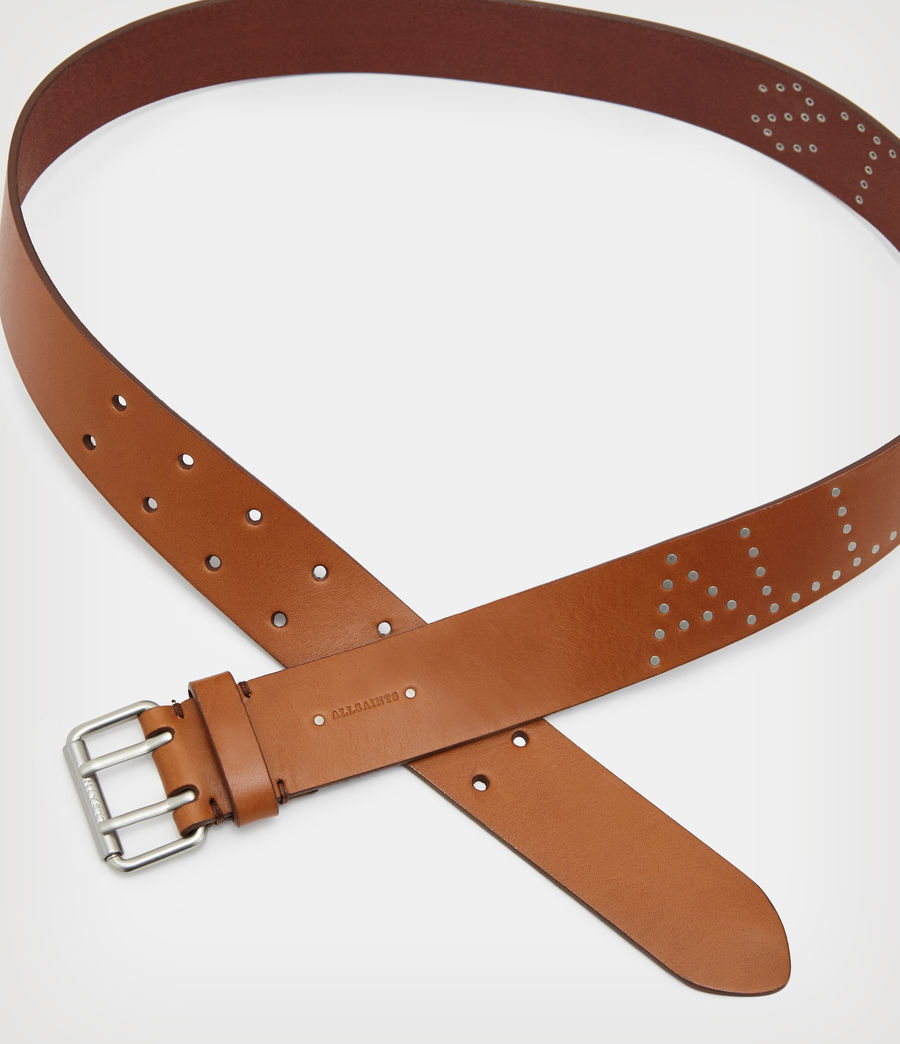Women's Remi AllSaints Leather Belt (tan) - Image 5