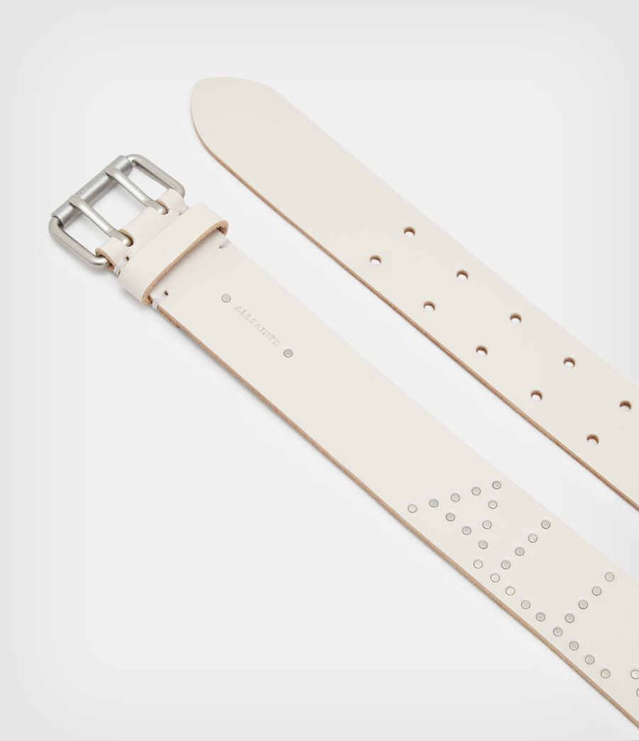 Damen Remi AllSaints Leather Belt (roe_white) - Image 3