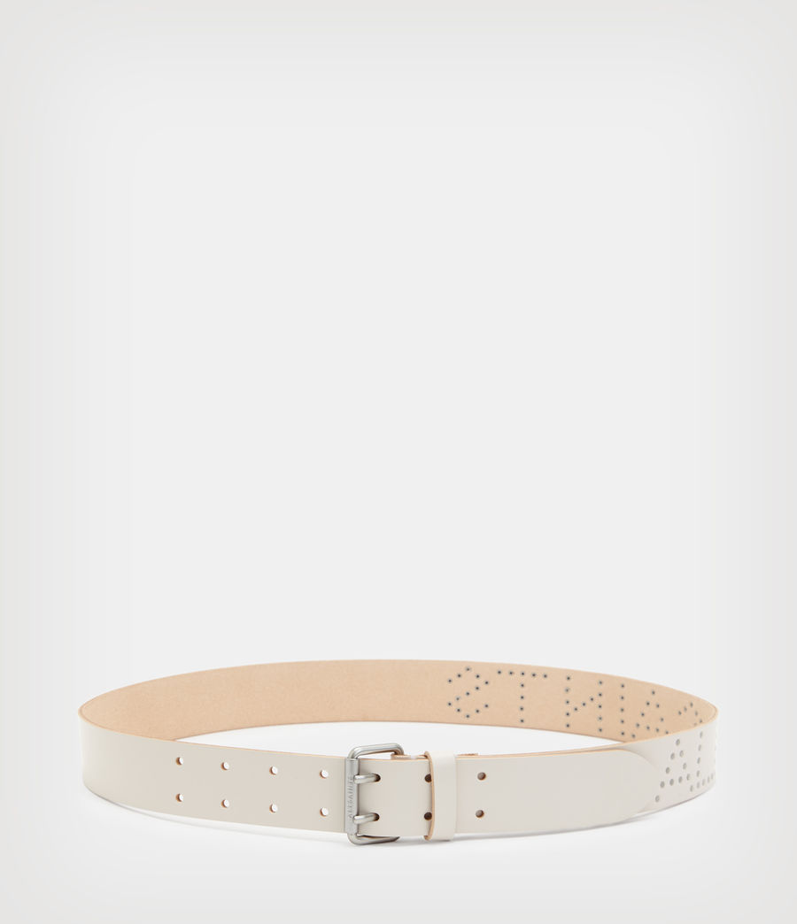 Damen Remi AllSaints Leather Belt (roe_white) - Image 5