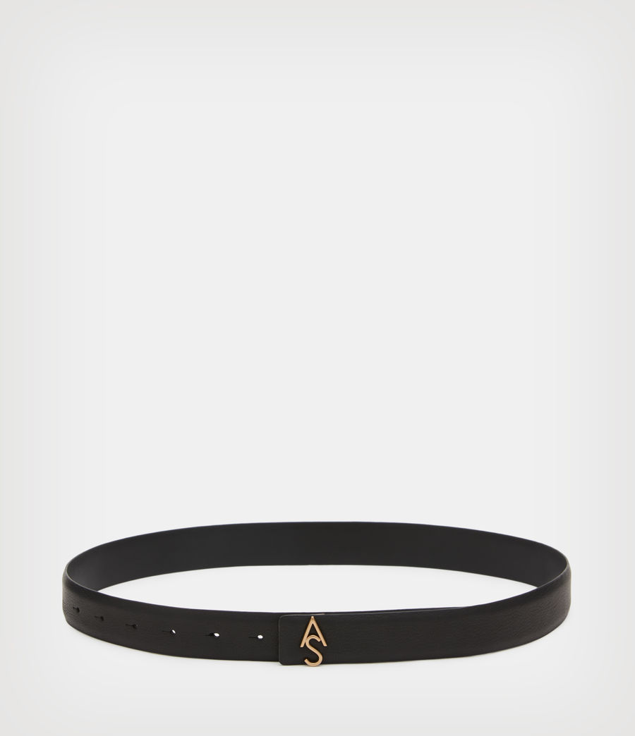 Womens Lila AllSaints Leather Belt (black) - Image 2