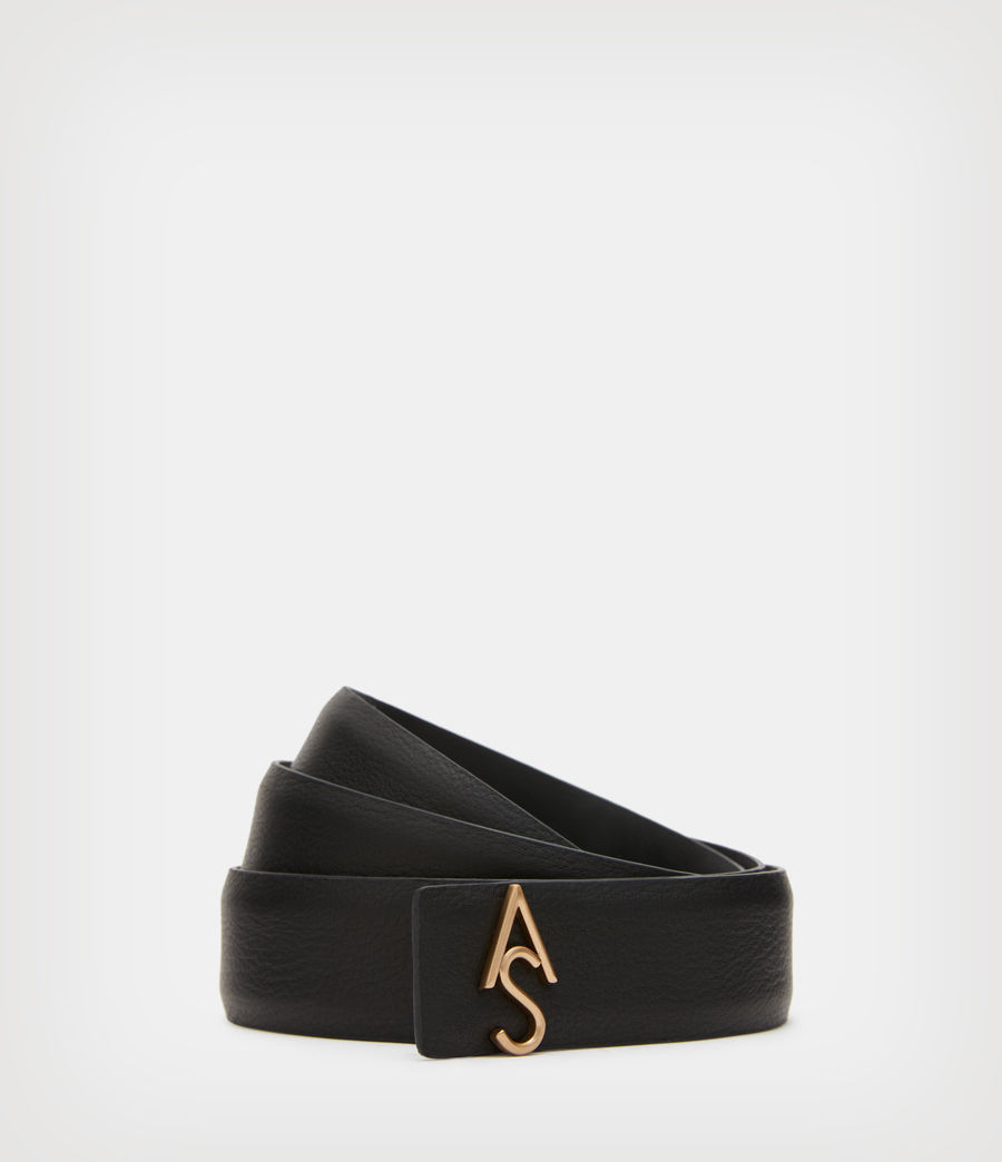 Womens Lila AllSaints Leather Belt (black) - Image 5