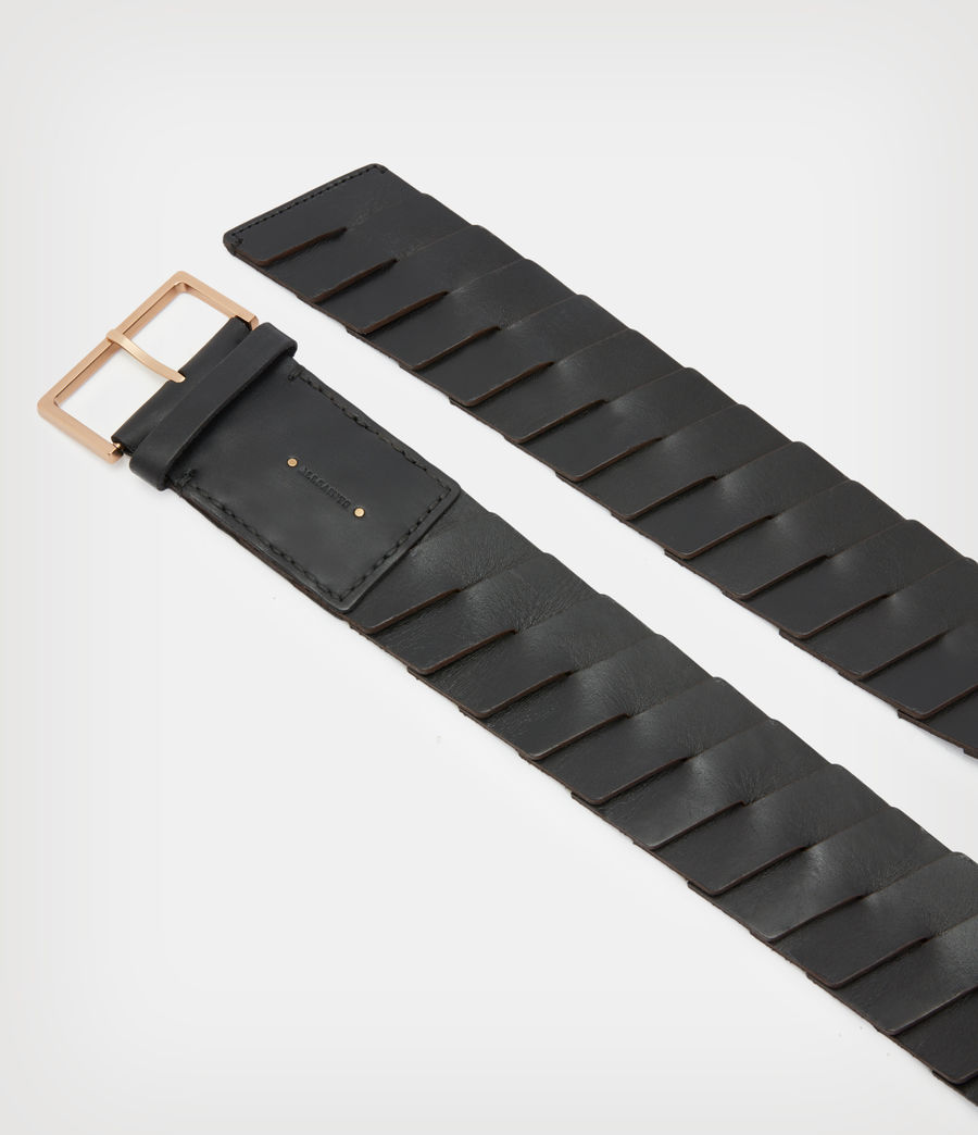 Damen Weslie Leather Wide Belt (black) - Image 2