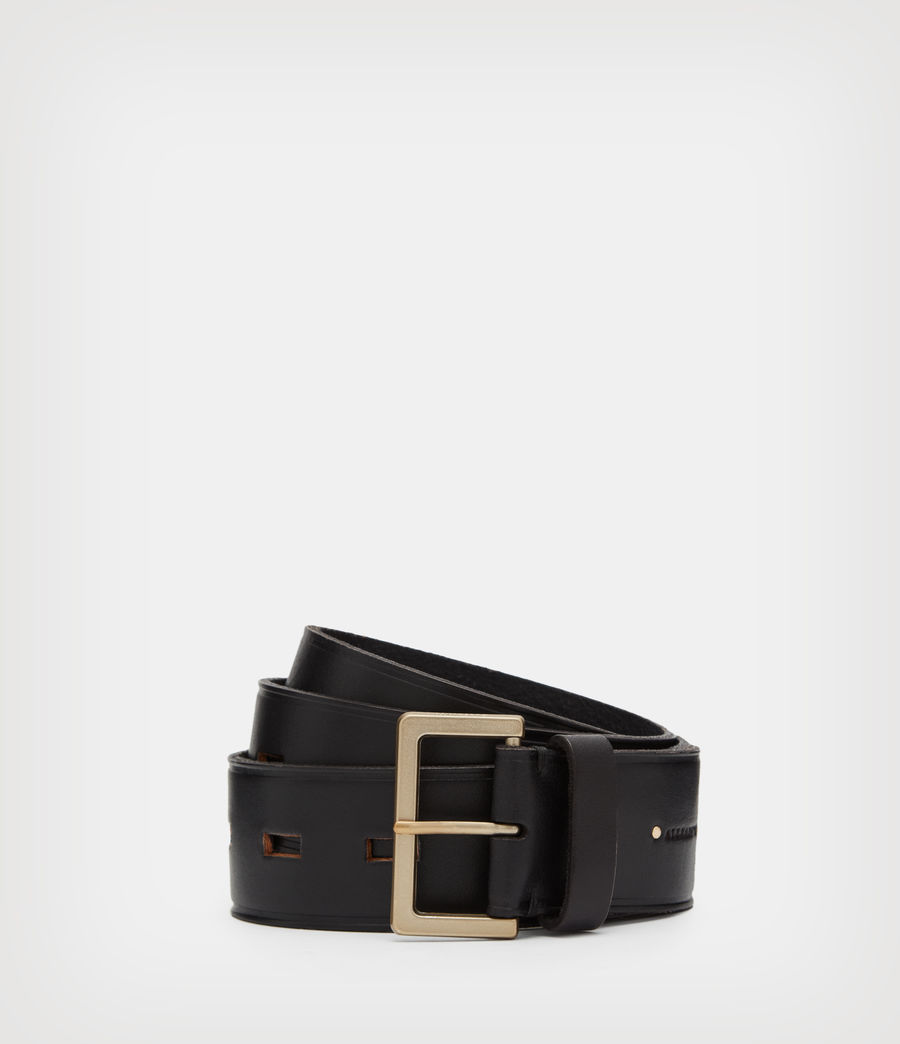 Womens Tessa Leather Belt (black) - Image 2