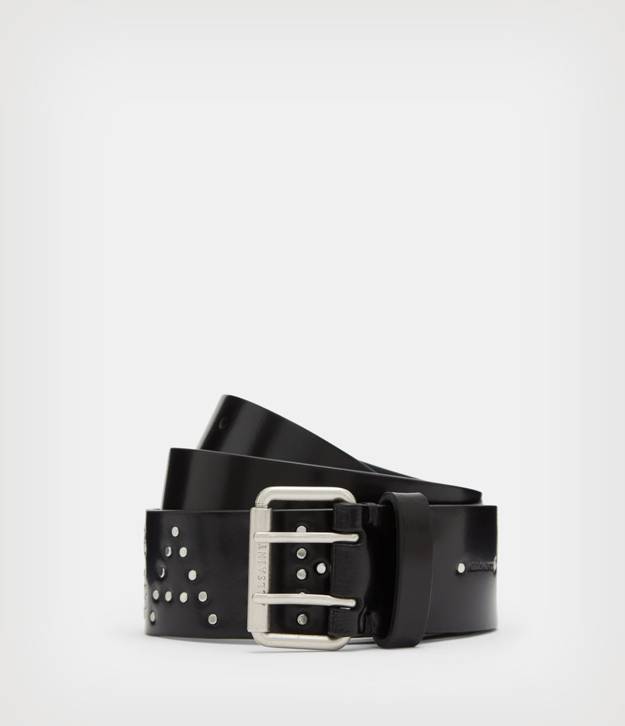 Women's Remi Leather Patent AllSaints Belt (black) - Image 3