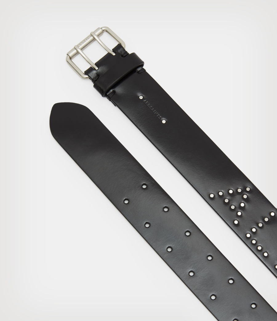 Women's Remi Leather Patent AllSaints Belt (black) - Image 4