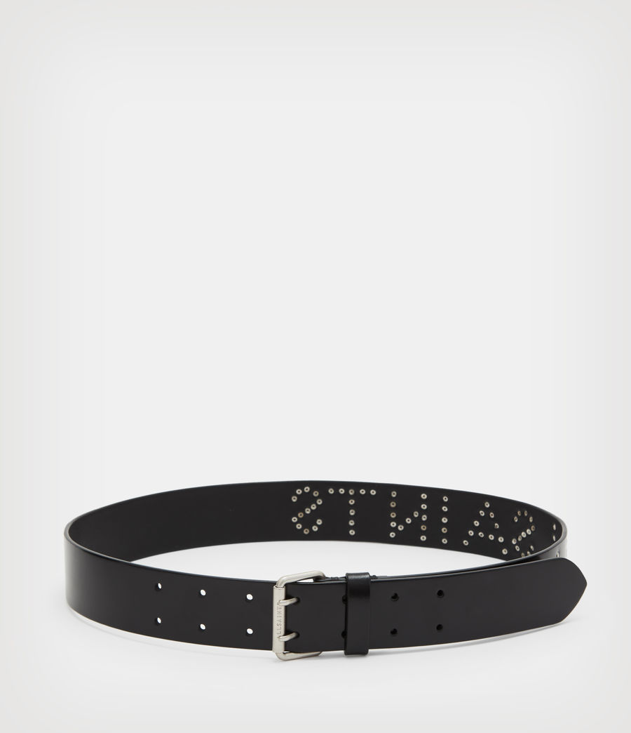 Women's Remi Leather Patent AllSaints Belt (black) - Image 6