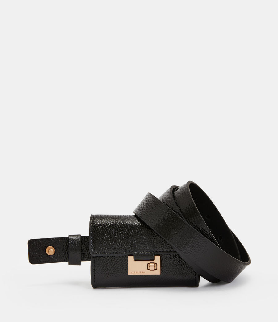 Damen Portia Mini Taschen Gürtel (black_warm_brass) - Image 1