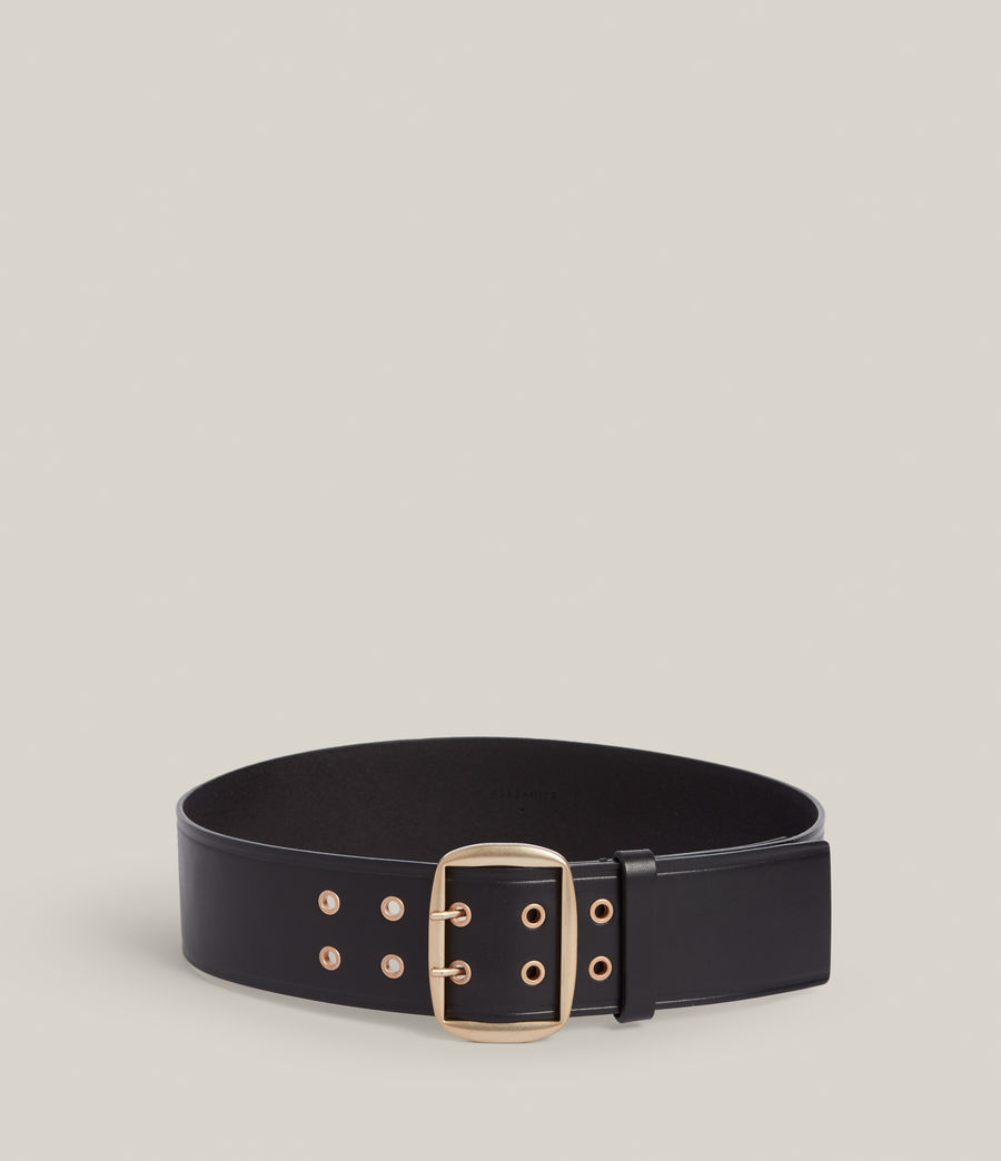 Damen Layla Leather Belt (black_warm_brass) - Image 5