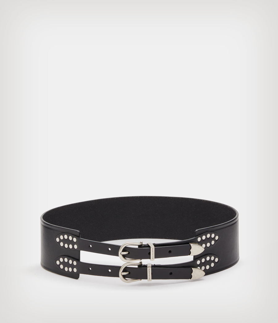 Women's Ariel Leather Belt (black) - Image 1