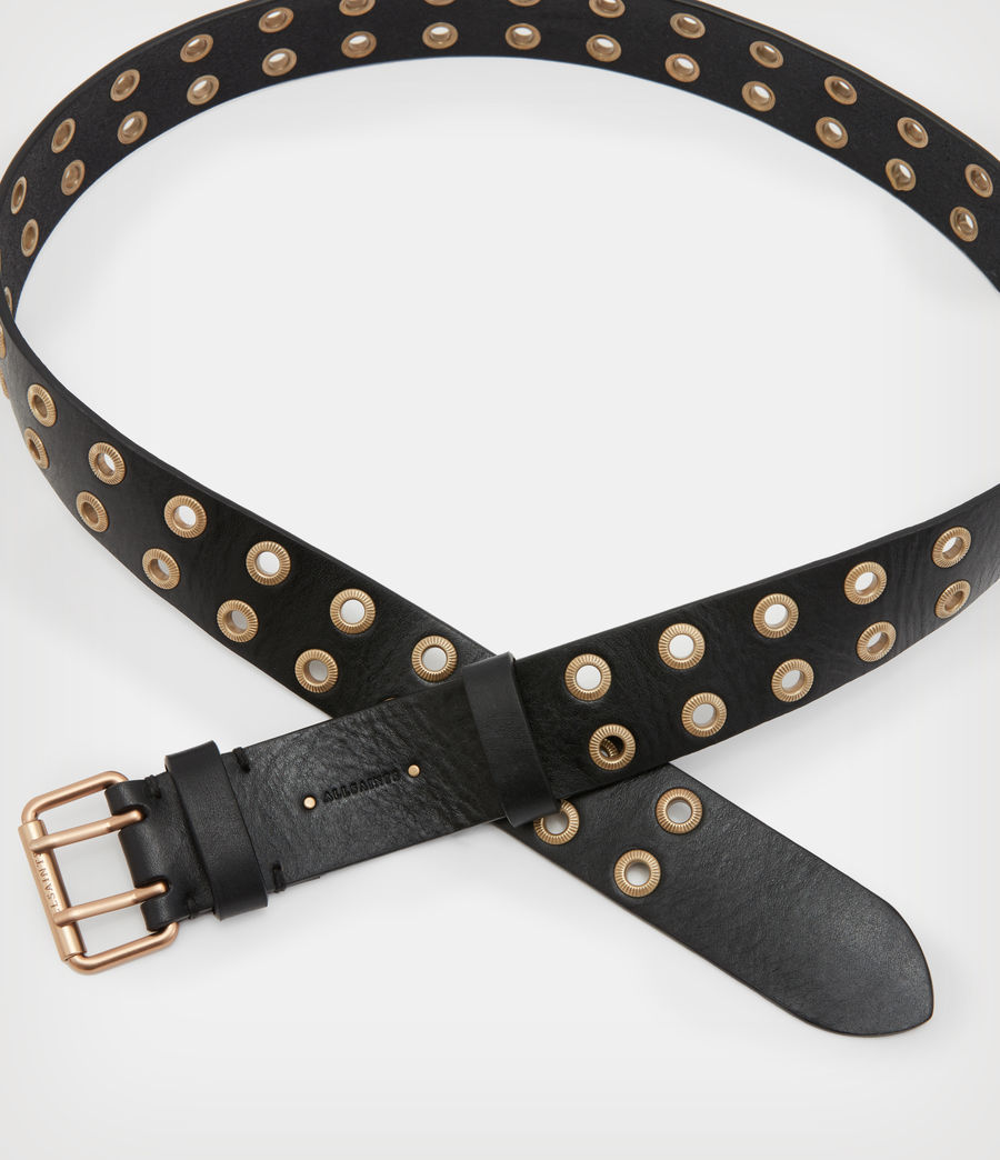 Women's Abigail Leather Belt (black) - Image 3