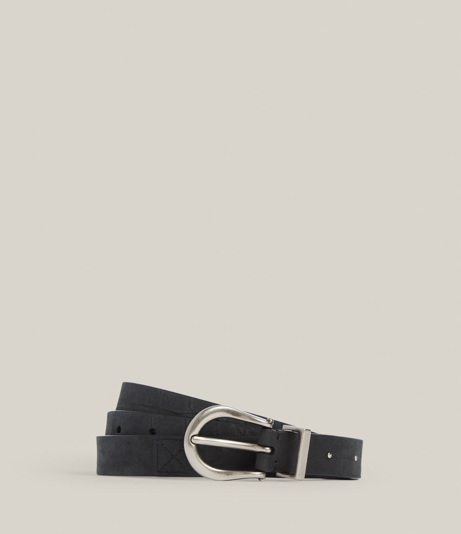 Women's Luna Leather Belt (black) - Image 1
