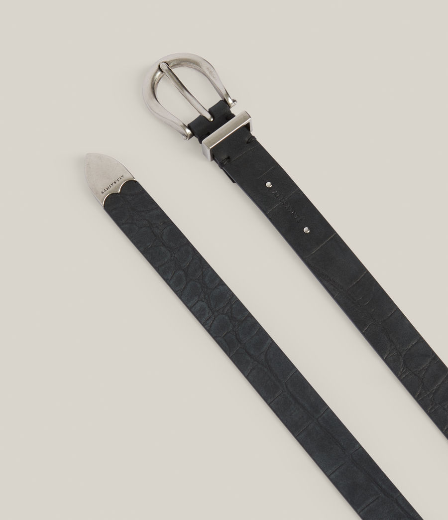 Women's Luna Leather Belt (black) - Image 3