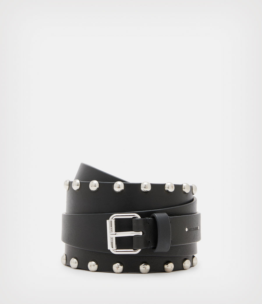 Womens Alcor Leather Belt (black) - Image 2