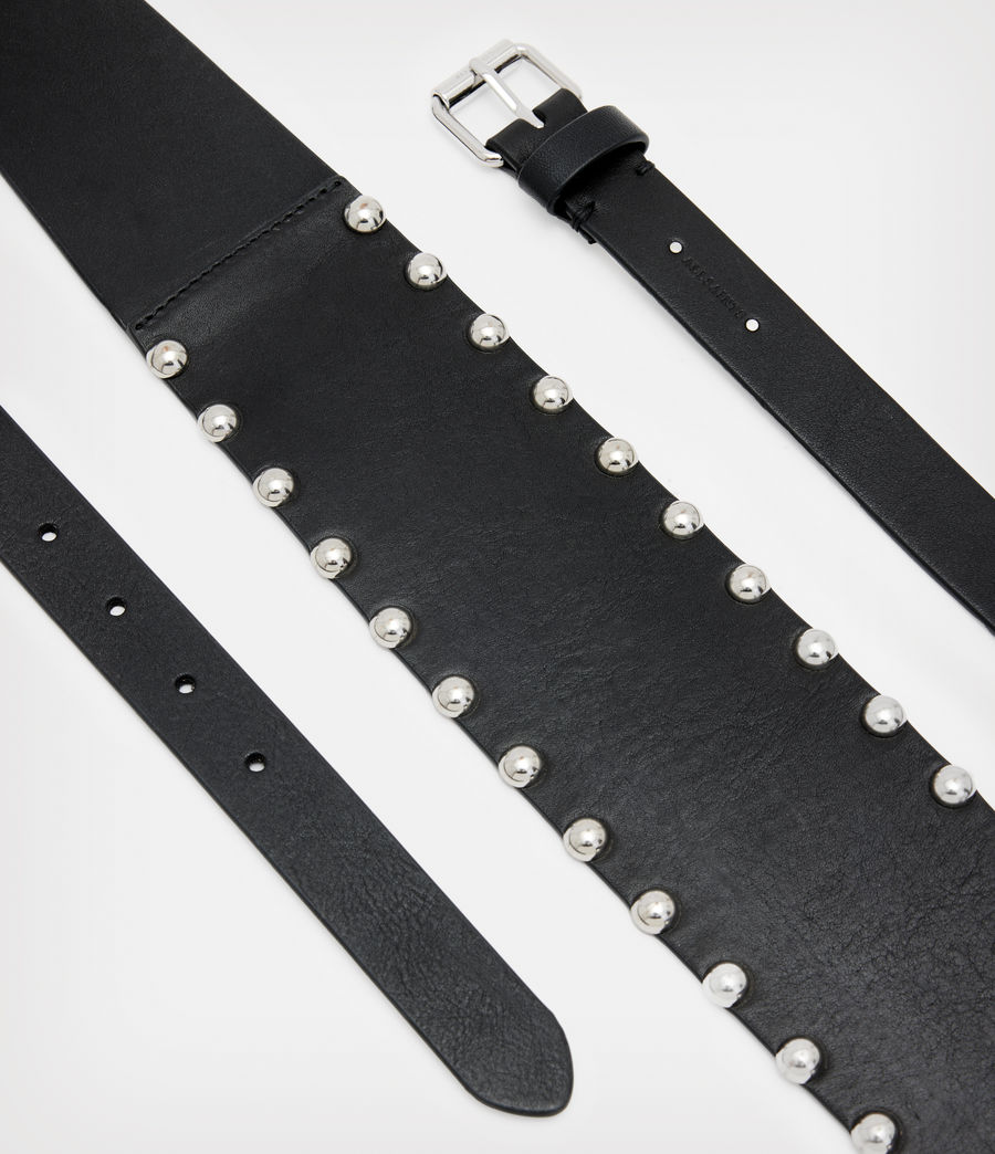 Women's Alcor Leather Belt (black) - Image 4