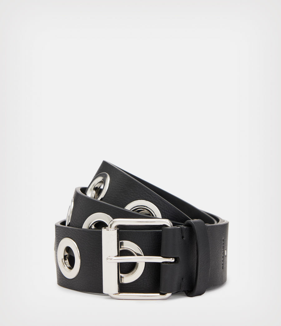 Womens Dani Leather Belt (black) - Image 1