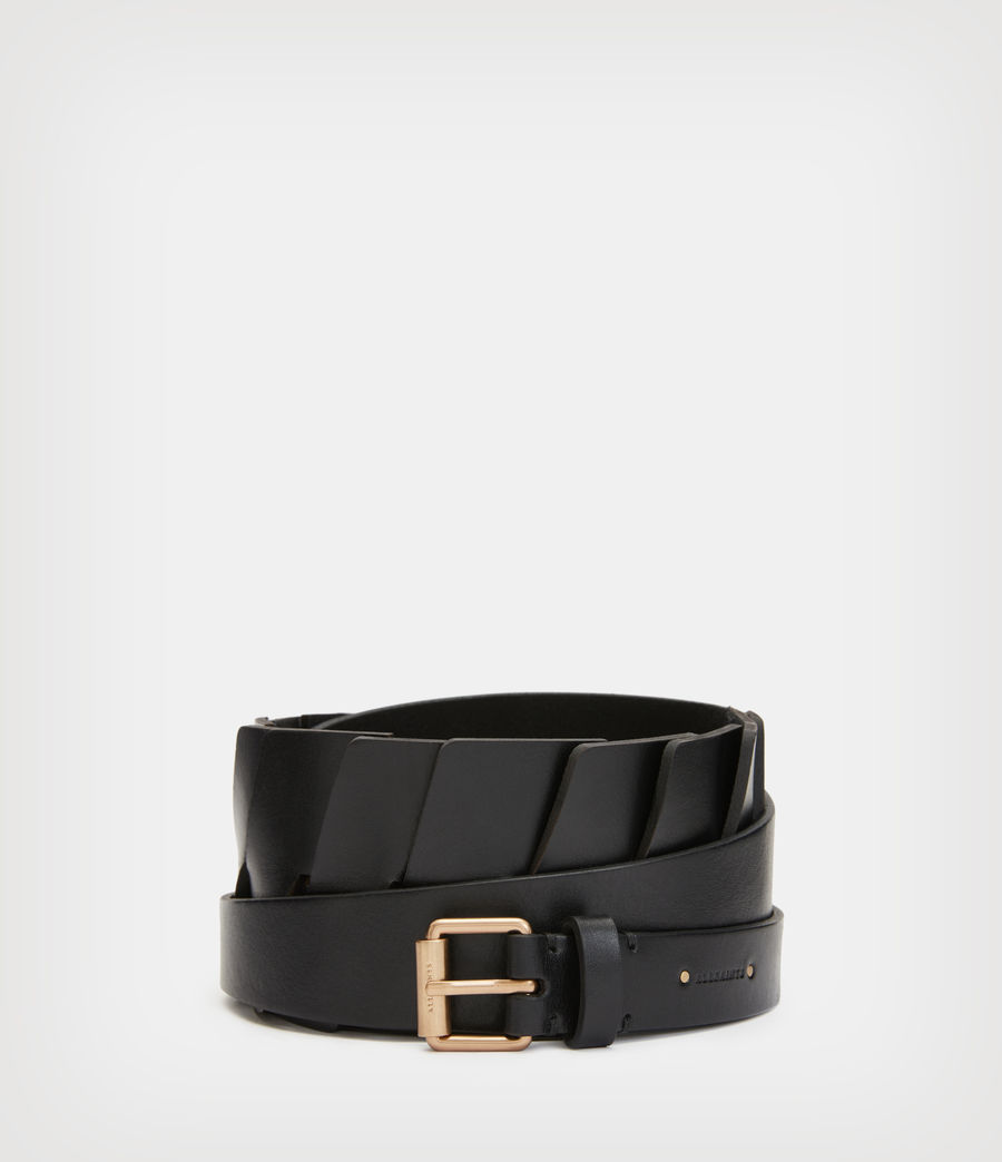 Womens Weslie Leather Wrap Belt (black) - Image 1