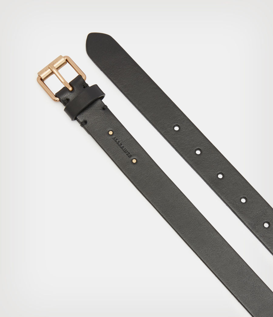 Womens Weslie Leather Wrap Belt (black) - Image 2