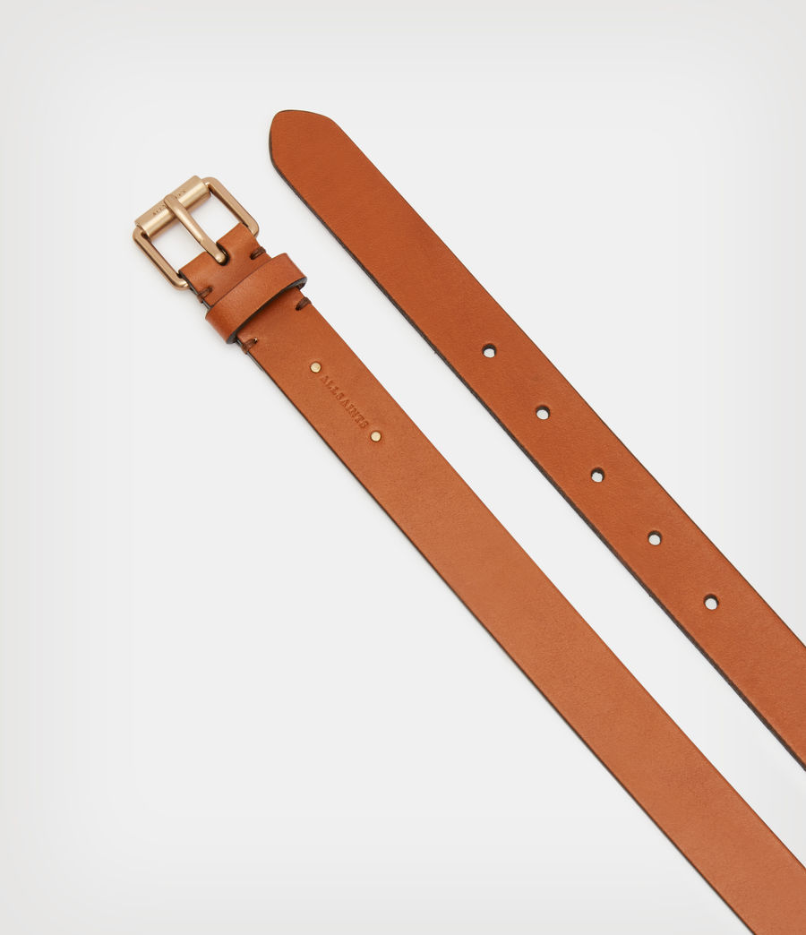 Women's Weslie Leather Wrap Belt (cognac_brown) - Image 2